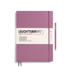 LEUCHTTURM1917 -  CARNET DE NOTES À COUVERTURE RIGIDE QUADRILLÉ - DUSTY ROSE -  MASTER SLIM (A4+)
