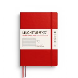 LEUCHTTURM1917 -  CARNET DE NOTES À COUVERTURE SOUPLE LIGNÉ - CHERRY -  MEDIUM (A5)