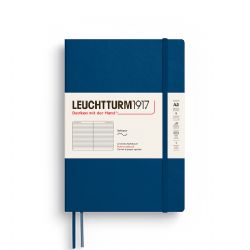 LEUCHTTURM1917 -  CARNET DE NOTES À COUVERTURE SOUPLE LIGNÉ - INDIGO -  MEDIUM (A5)