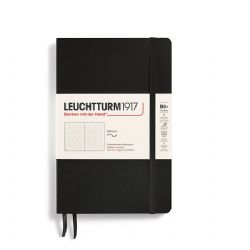 LEUCHTTURM1917 -  CARNET DE NOTES À COUVERTURE SOUPLE POINTILLÉ - BLACK -  PAPERBACK (B6+)