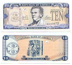 LIBERIA -  10 DOLLARS 2003 (UNC) 27