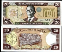LIBERIA -  20 DOLLARS 2009 (UNC)