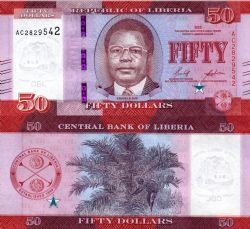 LIBERIA -  50 DOLLARS 2022 (UNC)