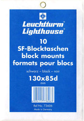 LIGHTHOUSE -  POCHETTES À FOND NOIR POUR BLOCS 130X85D (PAQUET DE 10)
