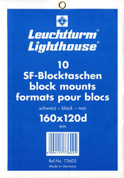 LIGHTHOUSE -  POCHETTES À FOND NOIR POUR BLOCS 160X120D (PAQUET DE 10)