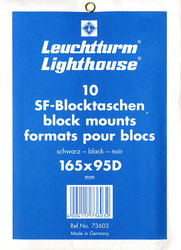 LIGHTHOUSE -  POCHETTES À FOND NOIR POUR BLOCS 165X95D (PAQUET DE 10)