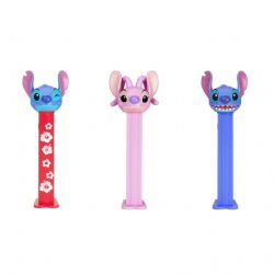 LILO ET STITCH -  DISTRIBUTEUR DE BONBONS PEZ STITCH/ANGEL ALÉATOIRE (1) & RECHARGES DE BONBONS (2) -  PEZ