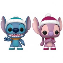 LILO ET STITCH -  FIGURINE POP! EN VINYLE DE STITCH & ANGEL (ENSEMBLE DE 2) (10 CM)