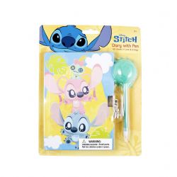LILO ET STITCH -  JOURNAL KAWAII STITCH AVEC STYLO À POM-POM -  DISNEY