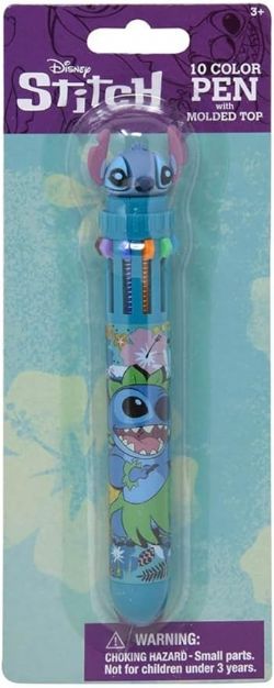 LILO ET STITCH -  STYLO RÉTRACTABLE MULTICOLORE 10 COULEURS -  DISNEY