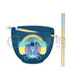 LILO & STITCH -  BOL À RAMEN ET BAGUETTES - ANANAS ARC-EN-CIEL