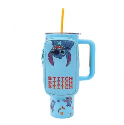 LILO & STITCH -  ENSEMBLE GOBELET EN ACIER INOXYDABLE ET SAC DE STITCH (1200 ML)
