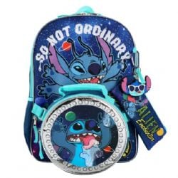 LILO & STITCH -  ENSEMBLE SAC À DOS DE 5 PIÈCES POUR ENFANTS - THÈME ESPACE - 