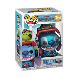 LILO & STITCH -  FIGURINE POP! PLUS EN VINYLE DE STITCH GAMER - FINI MÉTALLIQUE (10 CM) 1564