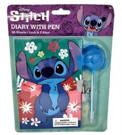 LILO & STITCH -  JOURNAL DE BORD AVEC STYLO À POMPON