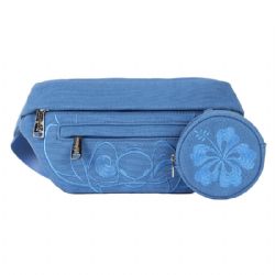 LILO & STITCH -  SAC À BANDOULIÈRE EN NYLON BRODERIE STITCH AVEC POCHETTE À MONNAIE BRODERIE STITCH -  LOUNGEFLY