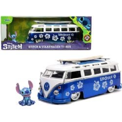 LILO & STITCH -  T1 BUS (AVEC FIGURINE DE STITCH) - BLEU - 1/24 -  VOLKSWAGEN