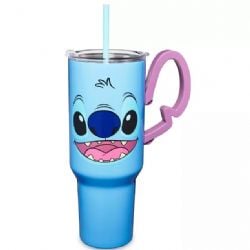 LILO & STITCH -  TASSE DE VOYAGE EN MÉTAL AVEC PAILLE OREILLES (1.18 L)