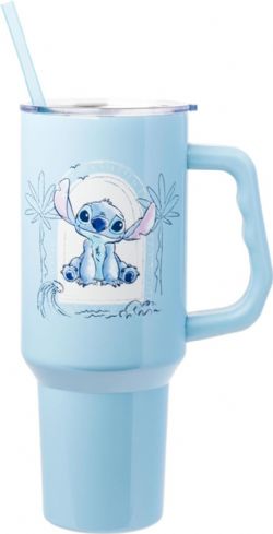 LILO & STITCH -  VAGUES ET DE PALMIERS, AVEC POIGNÉE (1.18 L) -  GOBELET EN ACIER INOXYDABLE