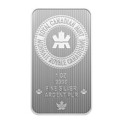 LINGOTS D'INVESTISSEMENT DE LUXE EN ARGENT -  EMBALLAGE FIÈREMENT CANADIEN - LINGOT DE 1 ONCE EN ARGENT PUR -  PIÈCES DU CANADA 2025 01