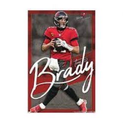 LNF BUCCANEERS DE TAMPAY BAY -  AFFICHE TOM BRADY 21 (55CM X 86CM)