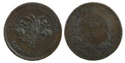 LOWER-CANADA TOKEN -  1835 REVERSE WREATH/AGRICULTURE & COMMERCE BAS-CANADA, TIGE COURTE (VG) -  JETONS DU BAS-CANADA 1835