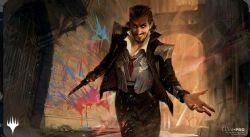 MAGIC THE GATHERING -  SURFACE DE JEU - ANHELO, THE PAINTER -  STREET OF NEW CAPENNA