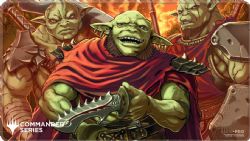 MAGIC THE GATHERING -  SURFACE DE JEU COUSU AVEC BORDURE SURJETÉE - KRENKO - (61 X 33 CM) -  SERIES COMMANDANT