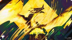 MAGIC THE GATHERING -  SURFACE DE JEU - ULTIMATUM INQUIÉTANT(61 X 33 CM) -  TARKIR : LA TEMPÊTE DES DRAGONS