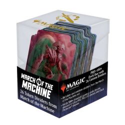 MAGIC THE GATHERING -  SÉPARATEURS DE TOKEN AVEC DECK BOX (100) -  MARCH OF THE MACHINE