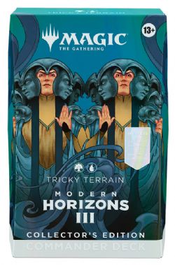 MAGIC THE GATHERING -  TRICKY TERRAIN - DECK COMMANDER COLLECTOR (ANGLAIS) -  MODERN HORIZONS III