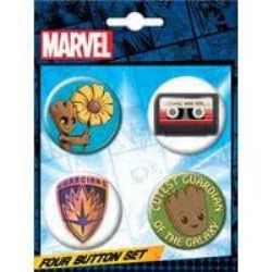 MARVEL -  ENSEMBLE DE 4 BADGES ''GROOT''