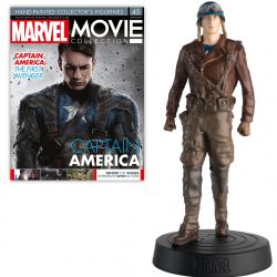 MARVEL -  FIGURINE DE CAPTAIN AMERICA AVEC MAGAZINE 1:16 -  EAGLEMOSS 45