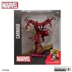 MARVEL -  FIGURINE DE CARNAGE AVEC SCÈNE (THE AMAZING SPIDER-MAN #362) 1/10 - MARVEL COLLECTION -  MCFARLANE TOYS