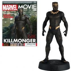 MARVEL -  FIGURINE DE ERIK KILLMONGER AVEC MAGAZINE 1:16 -  EAGLEMOSS 72