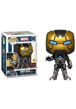 MARVEL -  FIGURINE POP! EN VINYLE DE IRON MAN (GLOW IN THE DARK) (10 CM) -  AAA ANIME EXCLUSIVE 555