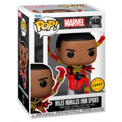 MARVEL -  FIGURINE POP! EN VINYLE DE MILES MORALES IRON SPIDER - CHASE (10 CM) -  SPIDER-MAN COMICS 1448