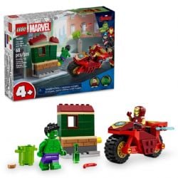 MARVEL -  IRON MAN AVEC MOTO ET HULK (68 PIÈCES) 76287