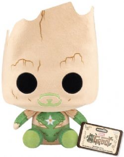 MARVEL -  PELUCHE FUNKO : GROOTS EN IRON MAN (20 CM) -  NOUS SOMMES GROOT