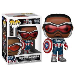 MARVEL -  POP! BOBBLE-HEAD EN VINYLE DE CAPTAIN AMERICA (10 CM) -  THE FALCON AND THE WINTER SOLDIER 814