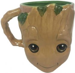 MARVEL -  TASSE EN CÉRAMIQUE EN 3D SCULPTÉE DES GARDIENS DE LA GALAXIE VISAGE DE BÉBÉ GROOT (591 ML)