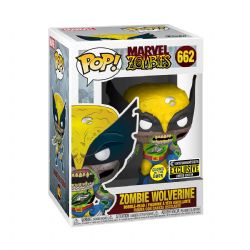 MARVEL ZOMBIES -  POP! BOBBLE-HEAD EN VINYLE DE ZOMBIE WOLVERINE(10 CM) BRILLE DANS LE NOIR 662