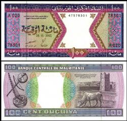 MAURITANIE -  100 OUGUIYA 2002 (UNC) 4K