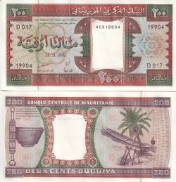 MAURITANIE -  200 OUGUIYA 2002 (UNC) 5J