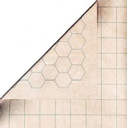 MEGAMAT -  SURFACE DE JEU RÉVERSIBLE AVEC HEXAGONES & CARRÉS DE 1