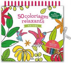 MES BLOC-NOTES CRÉATIFS -  NATURE - 50 COLORIAGES RELAXANTS (FRANÇAIS)