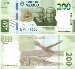 MEXIQUE -  200 PESOS 2019 (UNC) - BILLET COMMÉMORATIF