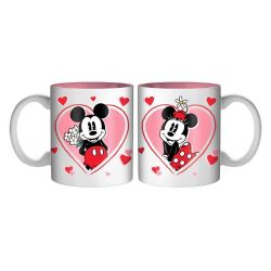 MICKEY ET SES AMIS -  SET DE TASSES EN CÉRAMIQUE DOUBLE - AMOUR (414 ML)