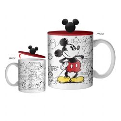 MICKEY ET SES AMIS -  TASSE EN CÉRAMIQUE AVEC COUVERCLE 3D 
