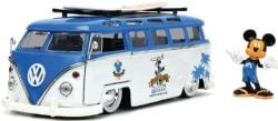 MICKEY ET SES AMIS -  VOLKSWAGEN- T1 BUS, AVEC FIGURINE DE DE MICKEY - 1/24 -  HOLLYWOOD RIDES